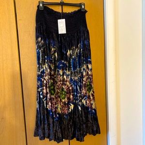PRICECUT A Makali NWT velvet boho maxi skirt sz S
